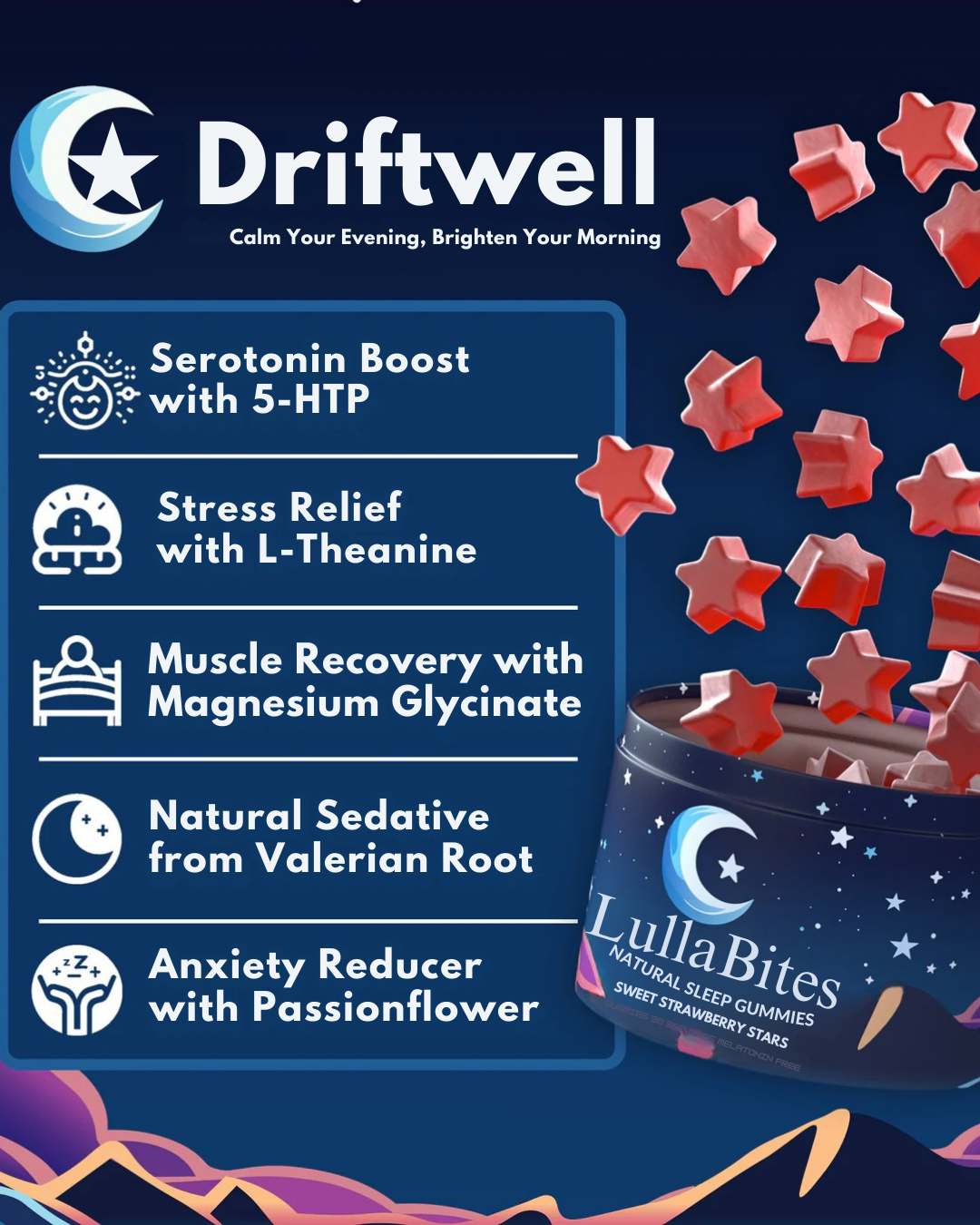 Driftwell — Melatonin-Free Sleep Gummies