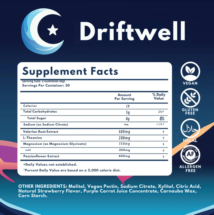 Driftwell — Melatonin-Free Sleep Gummies